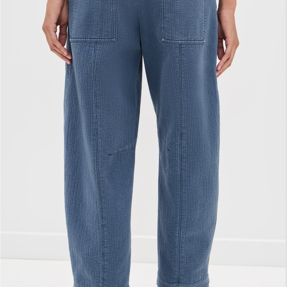 Closed Light Blue Textured Pants - Picture 8 of 8